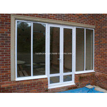 Multiple Configurations Double Glass Aluminium Doors